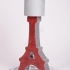 Lampe "Tour Eiffel" Rouge/Gris